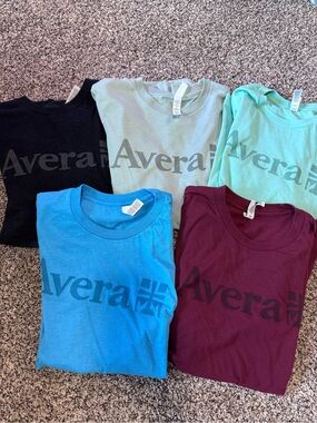Avera Logo Crewneck Unisex T-Shirt - Multiple Colors 2 Long & 3 Short Sleeve